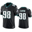 men's & kids Philadelphia Eagles 98 Jalen Carter Jersey Black F.U.S.E. Limited Football Player Game