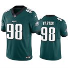 men's & kids Philadelphia Eagles 98 Jalen Carter Jersey Green F.U.S.E. Limited Football Player Game