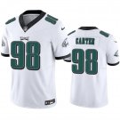 men's & kids Philadelphia Eagles 98 Jalen Carter Jersey White F.U.S.E. Limited Football Player Game