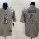 men's & youth Philadelphia Eagles 6 DeVonta Smith Jersey Grey Fashion 2025 Super Bowl LIX Patch