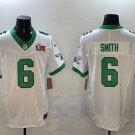 men's & youth Philadelphia Eagles 6 DeVonta Smith Jersey White 2025 Super Bowl LIX Patch F.U.S.E.