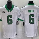 men's & youth Philadelphia Eagles 6 DeVonta Smith Jersey White F.U.S.E. C Patch Limited Football