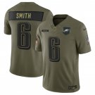 men's & youth Philadelphia Eagles 6 DeVonta Smith Jersey Olive 2025 Salute To Service FUSE Football