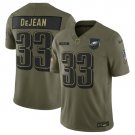 men's & youth Philadelphia Eagles 33 Cooper DeJean Jersey Olive 2025 Salute To Service FUSE Football