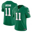 men's & kids Philadelphia Eagles 11 A.J. Brown Jersey Green Alternate F.U.S.E Football Player Game