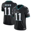 men's & kids Philadelphia Eagles 11 A.J. Brown Jersey Black F.U.S.E with C Patch Limited Football
