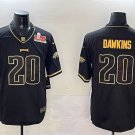 men's & youth Philadelphia Eagles 20 Brian Dawkins Jersey Black Gold 2025 Super Bowl LIX Patch