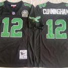 men's & youth Philadelphia Eagles 12 Randall Cunningham Jersey Black Throwback M&N Football Retired