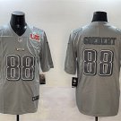 men's & youth Philadelphia Eagles 88 Dallas Goedert Jersey Grey Fashion 2025 Super Bowl LIX Patch