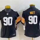 women's Pittsburgh Steelers 90 T.J. Watt Jersey Black Alternate F.U.S.E Limited Football Player Game
