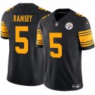 men's & kids Pittsburgh Steelers 5 Jalen Ramsey Jersey Black Color Rush F.U.S.E Football Player Game
