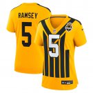 women's Pittsburgh Steelers 5 Jalen Ramsey Jersey Gold 1933 FUSE Throwback Football Player Game
