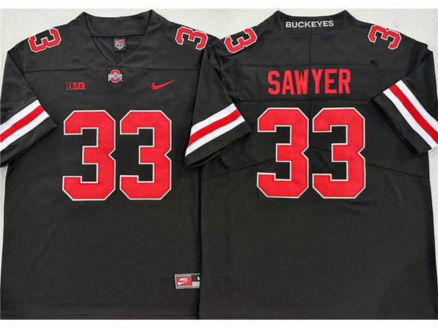men's & youth Ohio State Buckeyes 33 Jack Sawyer Jersey Black College Limited Football Player Game