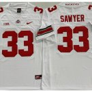men's & youth Ohio State Buckeyes 33 Jack Sawyer Jersey White College Limited Football Player Game