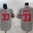 men's & youth Ohio State Buckeyes 33 Jack Sawyer Jersey Gray 2025 Final with Champions Patch