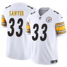men's & kids Pittsburgh Steelers 33 Jack Sawyer Jersey White F.U.S.E Limited Football Player Game