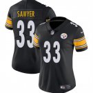 women's Pittsburgh Steelers 33 Jack Sawyer Jersey Black FUSE Limited Football Player Team Game