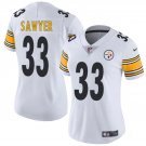 women's Pittsburgh Steelers 33 Jack Sawyer Jersey White FUSE Limited Football Player Team Game