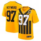 men's & kids Pittsburgh Steelers 97 Cameron Heyward Jersey Gold 1933 FUSE Throwback Football Game