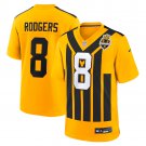 men's & kids Pittsburgh Steelers 8 Aaron Rodgers Jersey Gold 1933 F.U.S.E Throwback Football Game