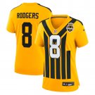 women's Pittsburgh Steelers 8 Aaron Rodgers Jersey Gold 1933 FUSE Throwback Football Player Game