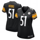 women's Pittsburgh Steelers 51 Nick Herbig Jersey Black F.U.S.E Limited Football Player Team Game
