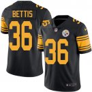 men's & kids Pittsburgh Steelers 36 Jerome Bettis Jersey Black Color Rush Limited Football Retired