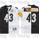 men's & youth Pittsburgh Steelers 43 Troy Polamalu Jersey Split Black/White Throwback M&N Football