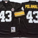 men's & youth Pittsburgh Steelers 43 Troy Polamalu Jersey Black Throwback M&N Football Retired