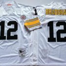 men's & youth Pittsburgh Steelers 12 Terry Bradshaw Jersey White Throwback M&N Football Retired