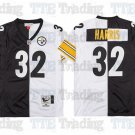 men's & youth Pittsburgh Steelers 32 Franco Harris Jersey Split Black/White Throwback M&N Football