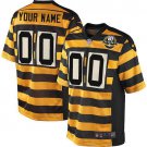 men's & youth Pittsburgh Steelers 00 Custom name number Jersey 80th Elite Gold Black Throwback