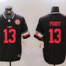 men's & youth San Francisco 49ers 13 Brock Purdy Jersey Black F.U.S.E. Mexico with Patch Football