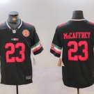men's & youth San Francisco 49ers 23 Christian McCaffrey Jersey Black F.U.S.E Mexico with Patch