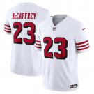 men's & kids San Francisco 49ers 23 Christian McCaffrey Jersey White Alternate F.U.S.E Football Game