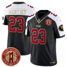 men's & youth San Francisco 49ers 23 Christian McCaffrey Jersey Balck F.U.S.E Golden with Patch