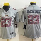 women's San Francisco 49ers 23 Christian McCaffrey Jersey Gray Atmosphere Fashion Football Game