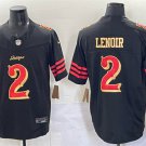 men's & kids San Francisco 49ers 2 Deommodore Lenoir Jersey Black 2025 Rivalries Collection