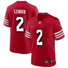 men's & kids San Francisco 49ers 2 Deommodore Lenoir Jersey Red Alternate F.U.S.E Football Game