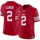 men's & kids San Francisco 49ers 2 Deommodore Lenoir Jersey Red with C Patch F.U.S.E Football Game