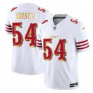 men's & kids San Francisco 49ers 54 Fred Warner Jersey White 2025 Rivalries Collection Football Game