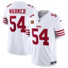 men's & kids San Francisco 49ers 54 Fred Warner Jersey White with C Patch F.U.S.E Football Game