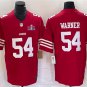 men's & kids San Francisco 49ers 54 Fred Warner Jersey Red F.U.S.E Super Bowl LVIII Patch Football