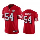 men's & kids San Francisco 49ers 54 Fred Warner Jersey Alternate Red 75th Anniversary Patch Football