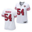 women's San Francisco 49ers 54 Fred Warner Jersey Alternate White 75th Anniversary Patch Football