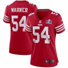 women's San Francisco 49ers 54 Fred Warner Jersey Red F.U.S.E Super Bowl LVIII Patch Football