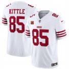 men's & kids San Francisco 49ers 85 George Kittle Jersey White with C Patch F.U.S.E Football Game