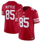 men's & kids San Francisco 49ers 85 George Kittle Jersey Red with C Patch F.U.S.E Football Game