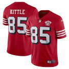 men's & kids San Francisco 49ers 85 George Kittle Jersey Alternate Red 75th Patch Limited Football