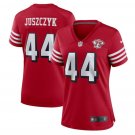 women's San Francisco 49ers 44 Kyle Juszczyk Jersey Alternate Red 75th Patch Football Player Game